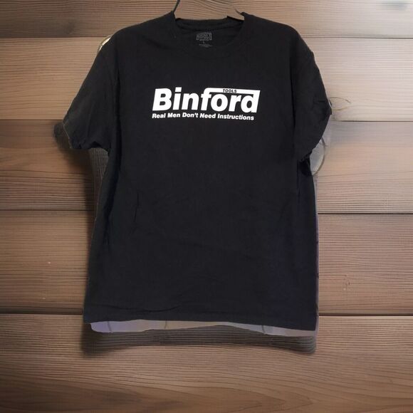 Binford Tools Large T-Shirt Real Men Don't Need Instructions Home Improvement - Picture 1 of 6